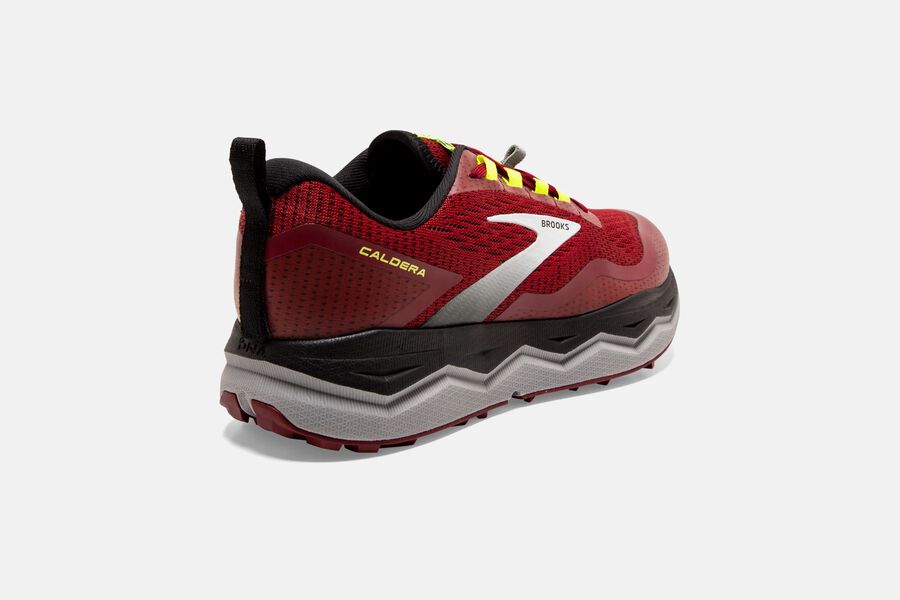 Caldera 5 Trail Brooks Running Shoes NZ Mens - Red/Silver/Black - VGPMRO-602